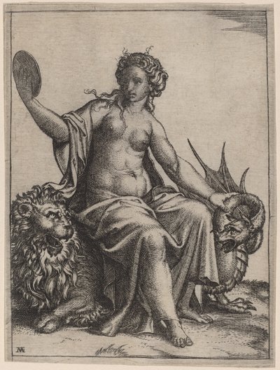 Voorzichtigheid door Marcantonio Raimondi possibly after Raphael