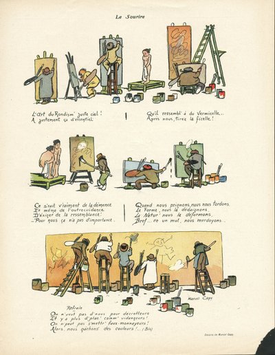 Illustratie door Marcel Capy (1865-1941) in Le Sourire, nr 12, 20/03/13 - De Kunst van Rondisme 