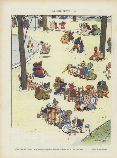 Het sap stijgt. Illustratie voor Le Rire door Marcel Amable O.L. Capy