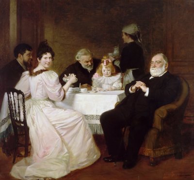 Familie Reünie bij het Huis van Madame Adolphe Brisson door Marcel Andre Baschet