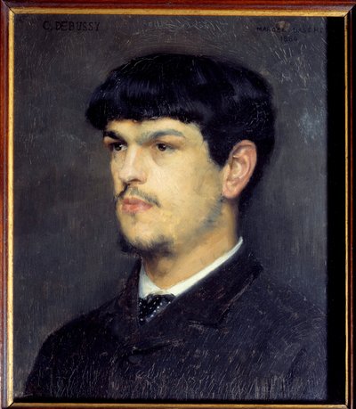 Portret van de Franse componist Claude Debussy door Marcel Andre Baschet