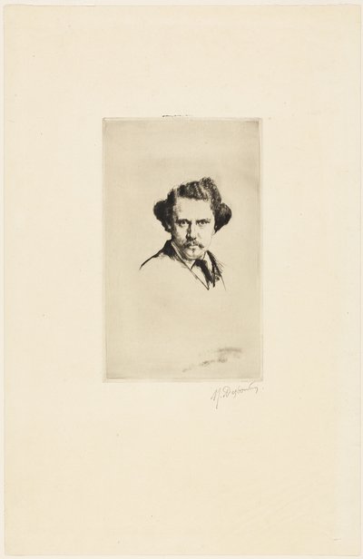 Portret van Alfred Cadart door Marcellin Gilbert Desboutin