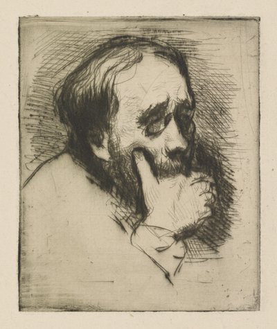 Portret van Edgar Degas, 1875 door Marcellin Gilbert Desboutin