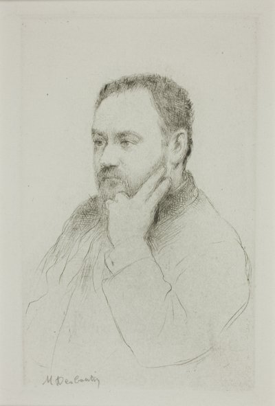 Portret van Emile Zola door Marcellin Gilbert Desboutin
