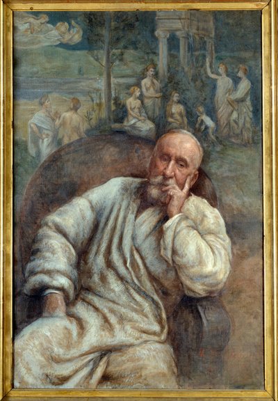 Portret van de schilder Pierre Cecil Puvis de Chavanne door Marcellin Gilbert Desboutin