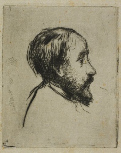 Profielportret van Degas door Marcellin Gilbert Desboutin
