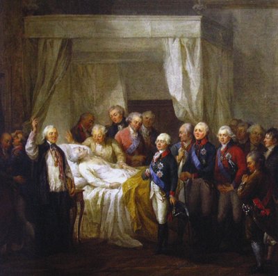 De Dood van Stanislaw II August Poniatowski, na 1798 door Marcello Bacciarelli
