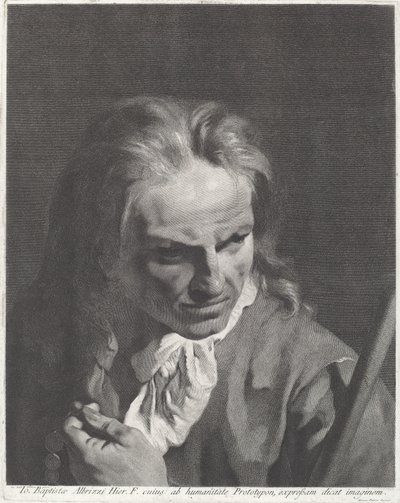 Een Heer Pelgrim met een Rozenkrans door Marco Alvise Pitteri after Giovanni Battista Piazzetta