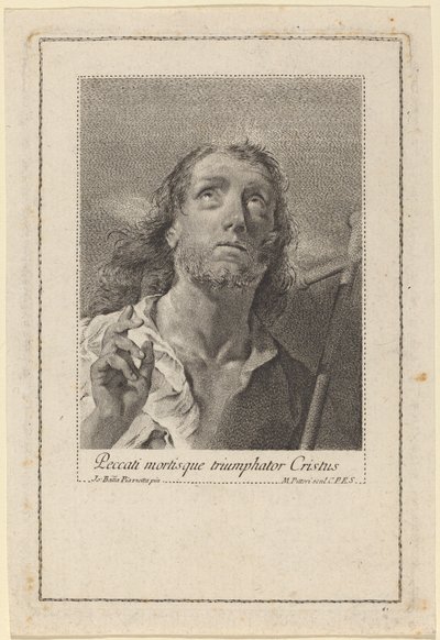 Peccati Mortisque Triumphor Christus door Marco Alvise Pitteri after Giovanni Battista Piazzetta