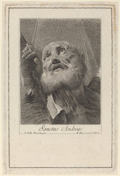 Heilige Andreas door Marco Alvise Pitteri after Giovanni Battista Piazzetta
