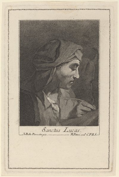 Sanctus Lucas door Marco Alvise Pitteri after Giovanni Battista Piazzetta