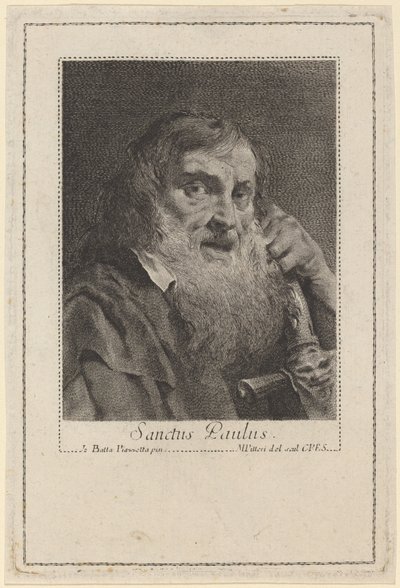 Sanctus Paulus door Marco Alvise Pitteri after Giovanni Battista Piazzetta
