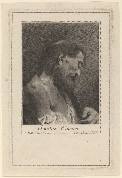 Heilige Simeon door Marco Alvise Pitteri after Giovanni Battista Piazzetta