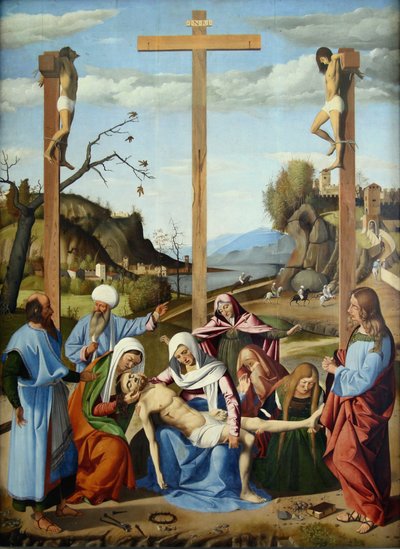 De klaagzang over de dode Christus door Marco Basaiti