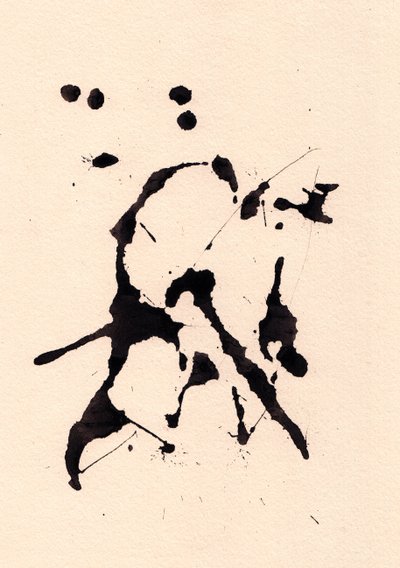 Blot, 2018 (inkt op papier) door Marco Campedelli