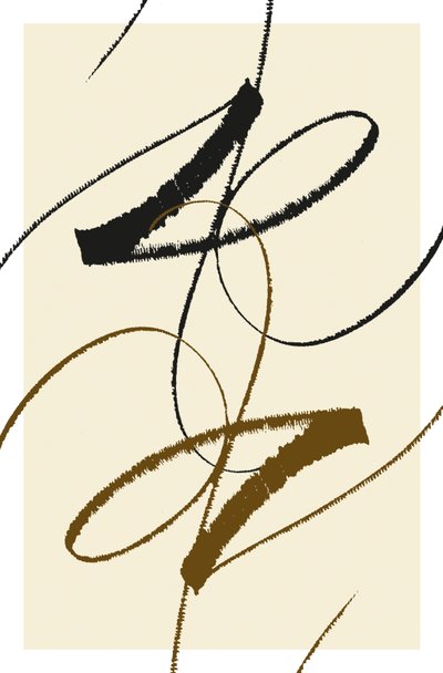 Dans, 2014 (inkt op papier) door Marco Campedelli