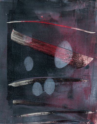 Planeten, 2024 (monotype) door Marco Campedelli