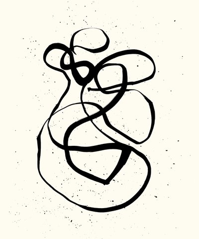 Trilling_03, 2023 (inkt op papier) door Marco Campedelli
