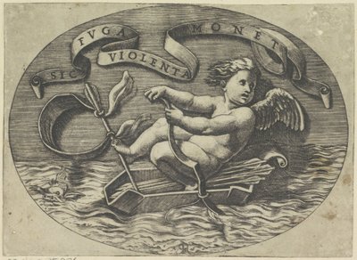 Amor ontsnapt over zee Sic ruga violenta monet door Marco Dente