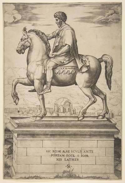 Ruiterstandbeeld van Marcus Aurelius, 1515-27 door Marco Dente