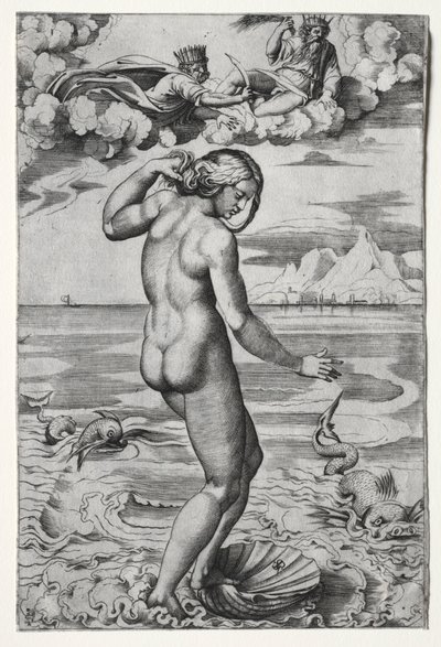 De Geboorte van Venus, ca. 1516 door Marco Dente