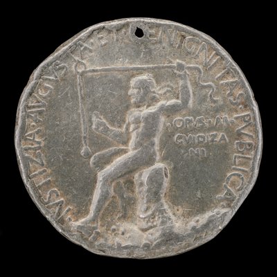 Laureaatfiguur met een loodlijn [omgekeerd], 1454 of later door Marco Guidizani