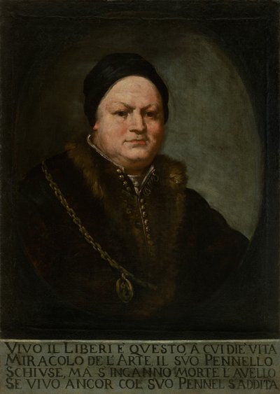Portret van de schilder Pietro Liberi 1605-1687 door Marco Liberi