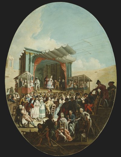 Een Italiaanse Komedie in Verona, 1772 door Marco Marcola
