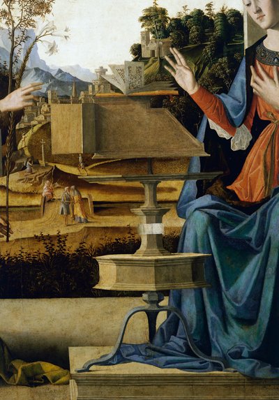 Aankondiging (detail) door Marco Palmezzano