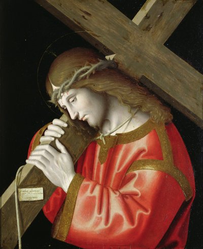 Christus draagt zijn kruis door Marco Palmezzano