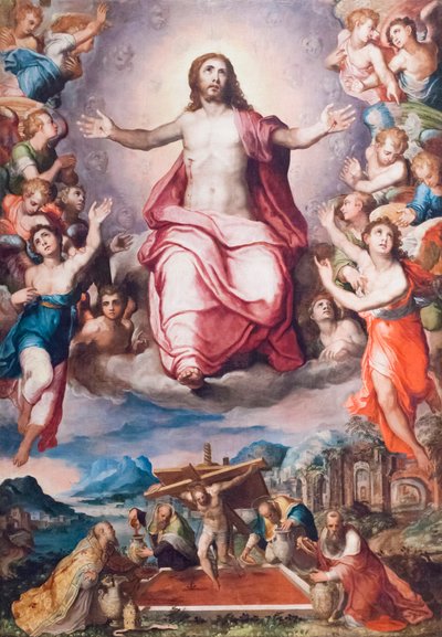 De Mystieke Pers en Christus in Glorie door Marco Pino