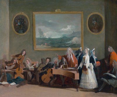 Repetitie van een opera door Marco Ricci
