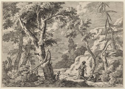 Twee Boetvaardige Mannen in de Wildernis door Marco Ricci