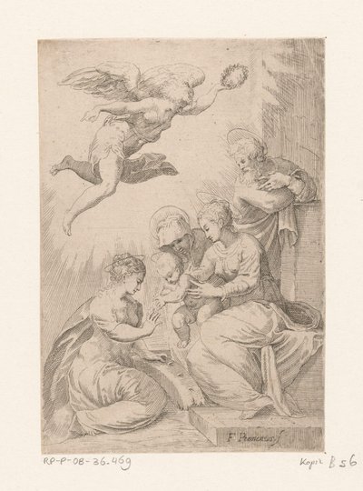 Mystieke huwelijk van de heilige Catharina door Marco dell
