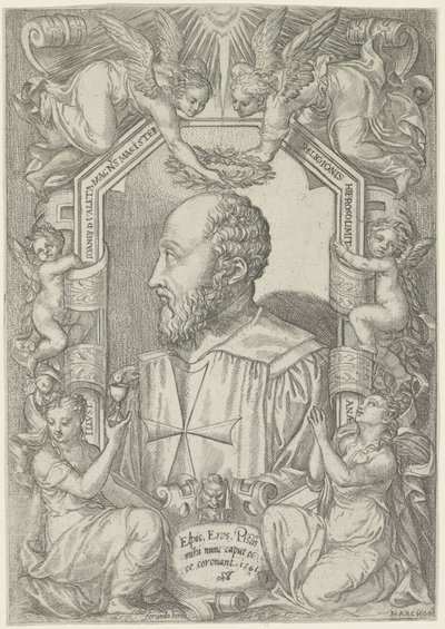 Portret van Jean Parisot de La Valette, grootmeester van de Orde van Malta door Marco dell