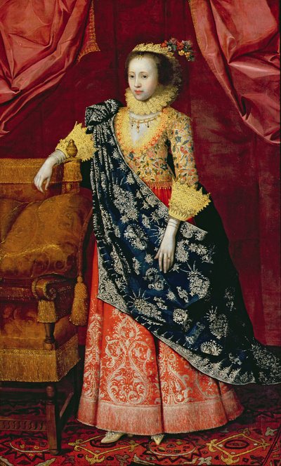 Portret van een Dame, hier genoemd Arabella Stuart door Marcus (attr. to) Gheeraerts