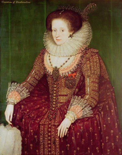 Margaret Hay, Gravin van Dunfermline door Marcus Gheeraerts