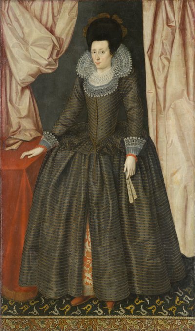 Portret van een vrouw door Marcus Gheeraerts