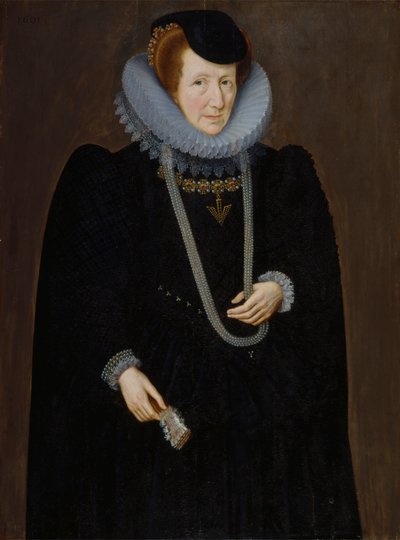 Portret van een vrouw, waarschijnlijk Mary, Lady Scudamore door Marcus Gheeraerts the Younger