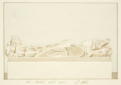 Beeld van abt Newland in de kathedraal van Bristol door Marcus H. Homes