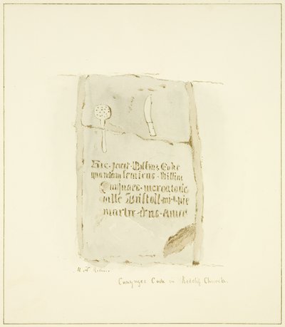 Grafsteen van de kok van Canynges door Marcus H. Homes