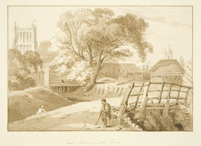 Uitzicht op de kathedraal van Bristol vanaf Mansfield