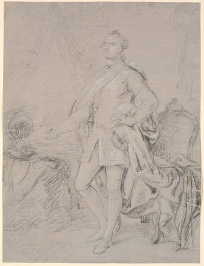 Ontwerp voor een portret in volledige figuur. Voorstudie voor Chr. VI