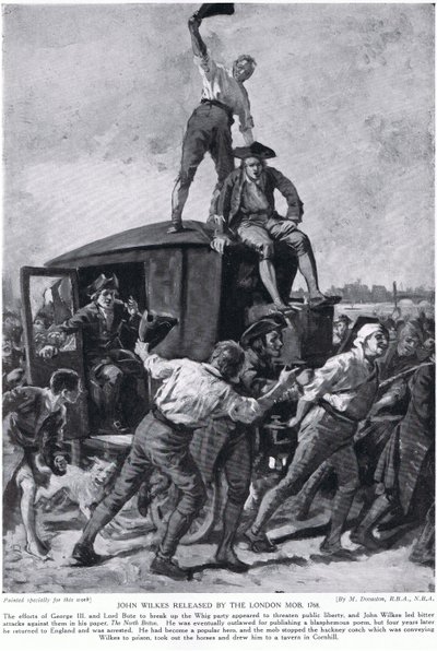John Wilkes vrijgelaten door de Londense maffia door Margaret (after) Dovaston