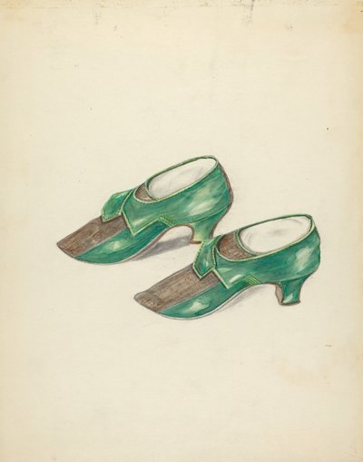 Damesschoenen, ca. 1940 door Margaret Concha