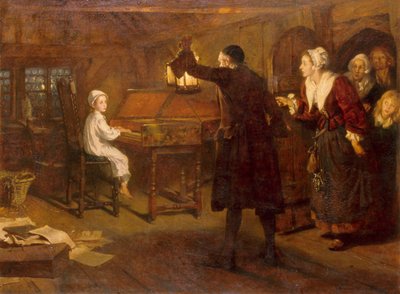 Het kind Händel, ontdekt door zijn ouders door Margaret Isabel Dicksee