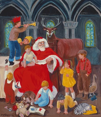 Kerstman op kerstavond door Margaret Loxton