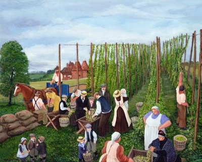 Hop plukken door Margaret Loxton