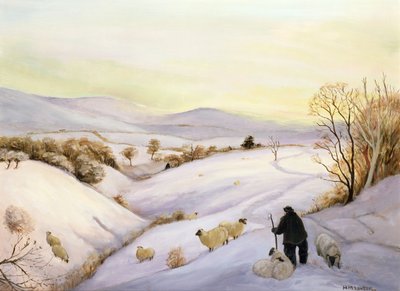 Schapen op de heuvelrug door Margaret Loxton