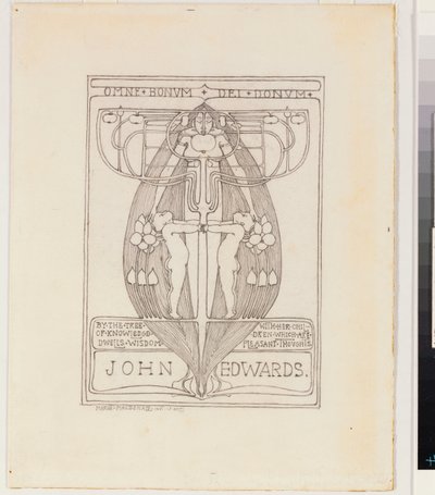 Ontwerp voor een Ex Libris door Margaret MacDonald Mackintosh